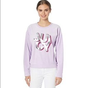 Scattered Juicy Velour Logo Pullover Orchid Bloom